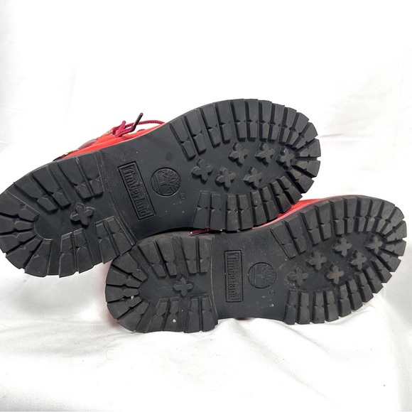 Timberland Women’s 6” Premium Waterproof Boots Satin Collar Burgundy Nubuck 6 - Picture 13 of 14